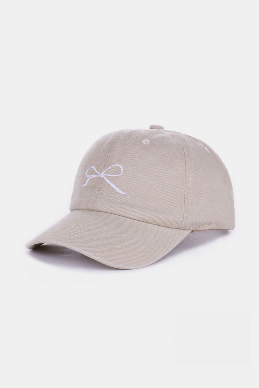 Zenana Bow Embroidered Washed Cotton Caps-BASEBALL HATS-[Adult]-[Female]-2022 Online Blue Zone Planet