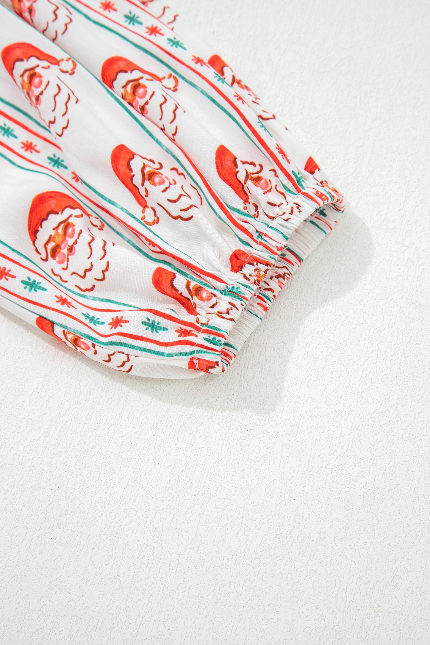 White Father Christmas Contrast Collar Button Front Long Sleeve A-line Mini Dress-TOPS / DRESSES-[Adult]-[Female]-2022 Online Blue Zone Planet