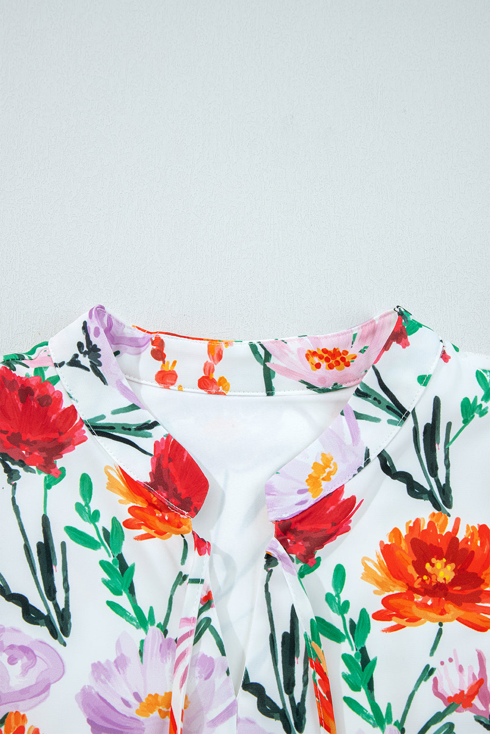 Beige Floral Print 3/4 Puff Sleeve Ricrac Trim Mini Dress-TOPS / DRESSES-[Adult]-[Female]-2022 Online Blue Zone Planet