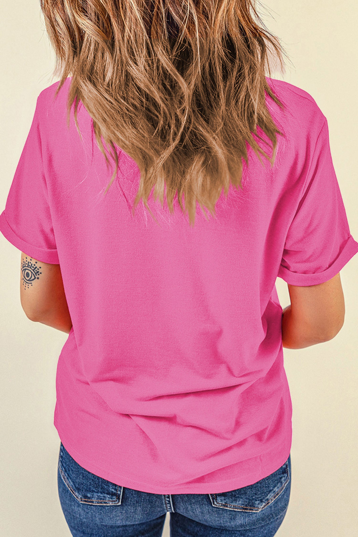 Sachet Pink Sequined Xoxo Graphic Valentine T Shirt-Graphic Tees-[Adult]-[Female]-2022 Online Blue Zone Planet