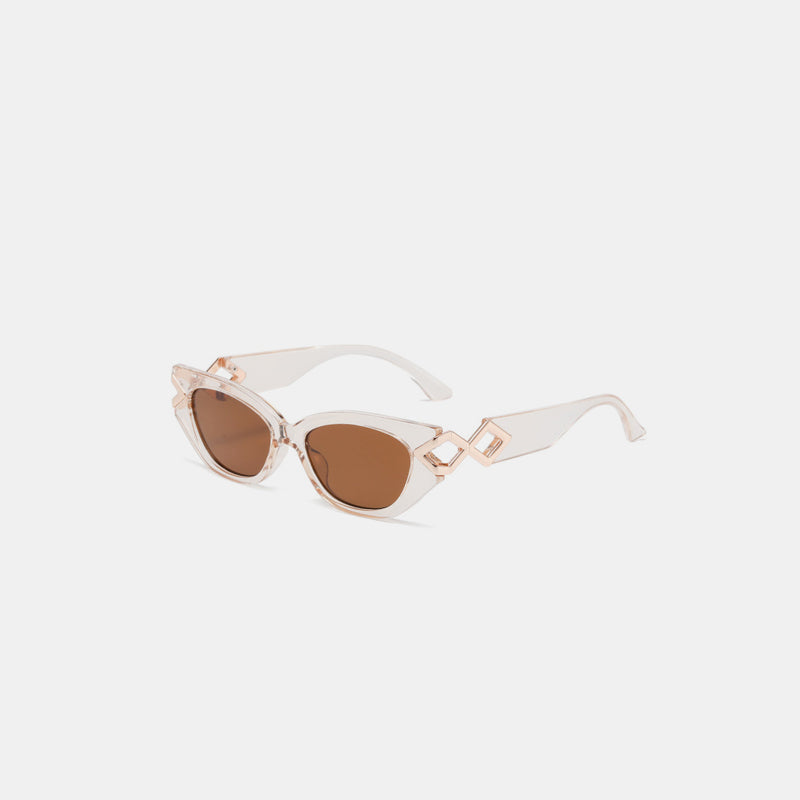 Polycarbonate Frame Cat-Eye Sunglasses-SUN GLASSES-[Adult]-[Female]-2022 Online Blue Zone Planet