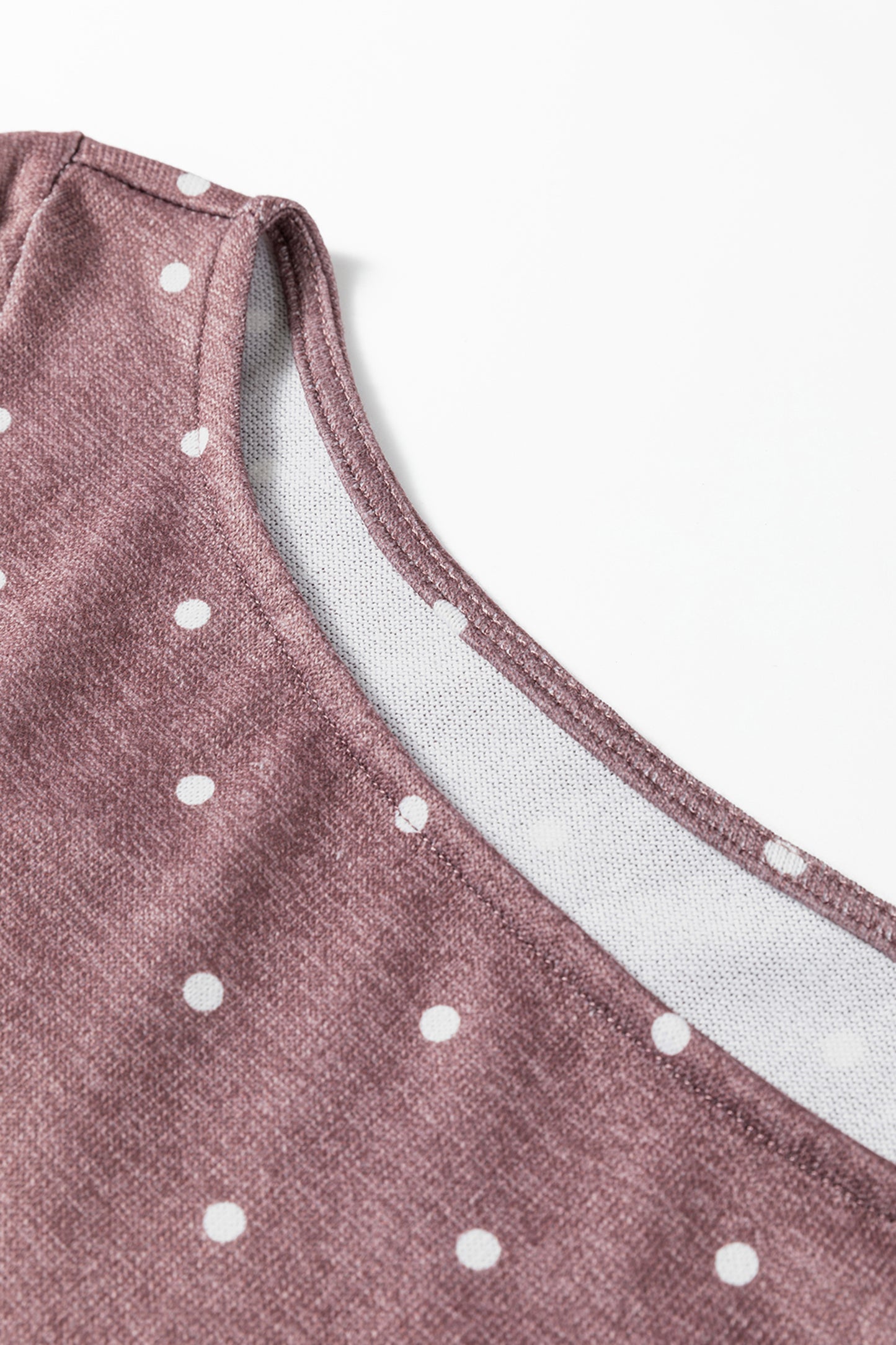 Dark Brown Polka Dot Boat Neck Knit Long Sleeve T Shirt-Tops/Long Sleeve Tops-[Adult]-[Female]-2022 Online Blue Zone Planet