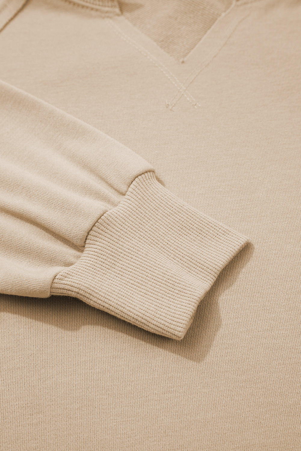 Parchment Raw Edge Exposed Seam Raglan Sleeve Side Slit Sweatshirt-Tops/Sweatshirts & Hoodies-[Adult]-[Female]-2022 Online Blue Zone Planet