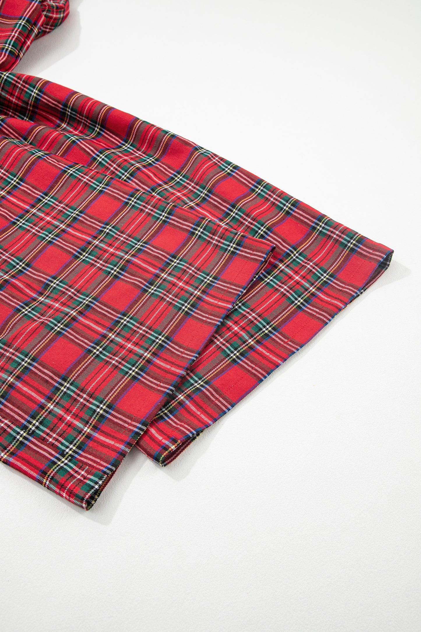 Red Festive Plaid Wide Leg Pull On Pants-TOPS / DRESSES-[Adult]-[Female]-2022 Online Blue Zone Planet