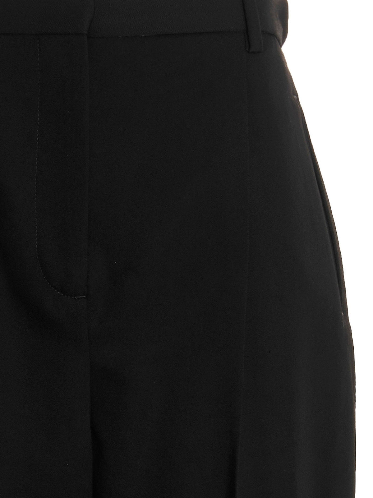 Tory Burch Wool Twill Pants-Trousers-[Adult]-[Female]-2022 Online Blue Zone Planet