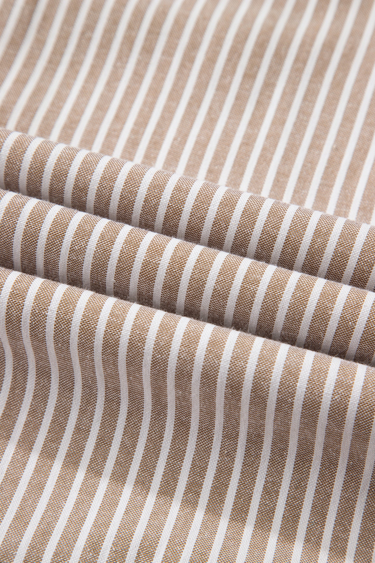 Khaki Stripe Flutter Sleeve Buttoned Front Slit Maxi Dress-TOPS / DRESSES-[Adult]-[Female]-2022 Online Blue Zone Planet