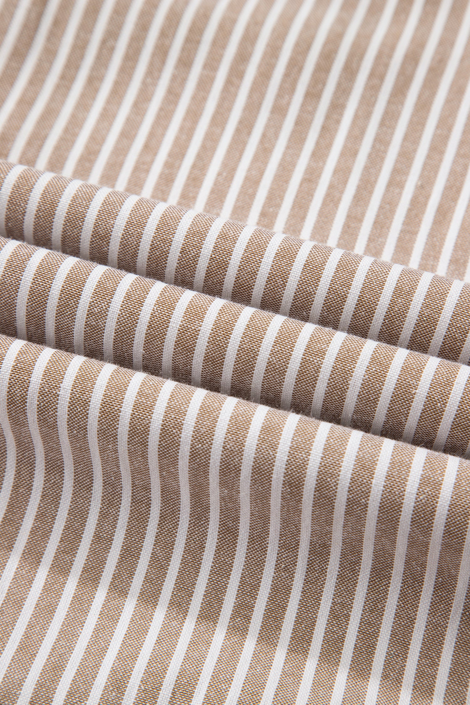 Khaki Stripe Flutter Sleeve Buttoned Front Slit Maxi Dress-TOPS / DRESSES-[Adult]-[Female]-2022 Online Blue Zone Planet