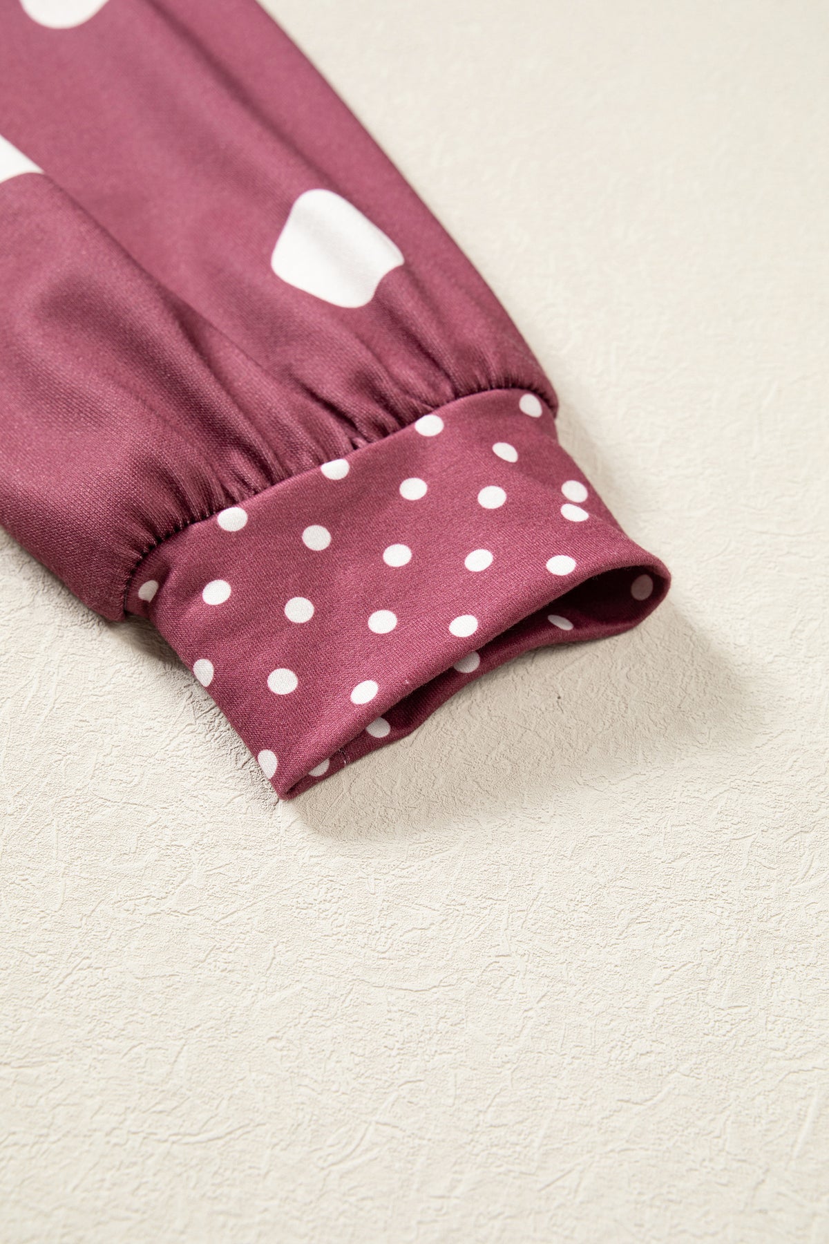 Pink Polka Dot Print Contrast Detail Oversized Tunic Sweatshirt-Tops/Sweatshirts & Hoodies-[Adult]-[Female]-2022 Online Blue Zone Planet