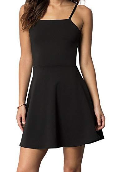 JUNIORS TIE BACK FLARE DRESS-TOPS / DRESSES-[Adult]-[Female]-Black-S-2022 Online Blue Zone Planet