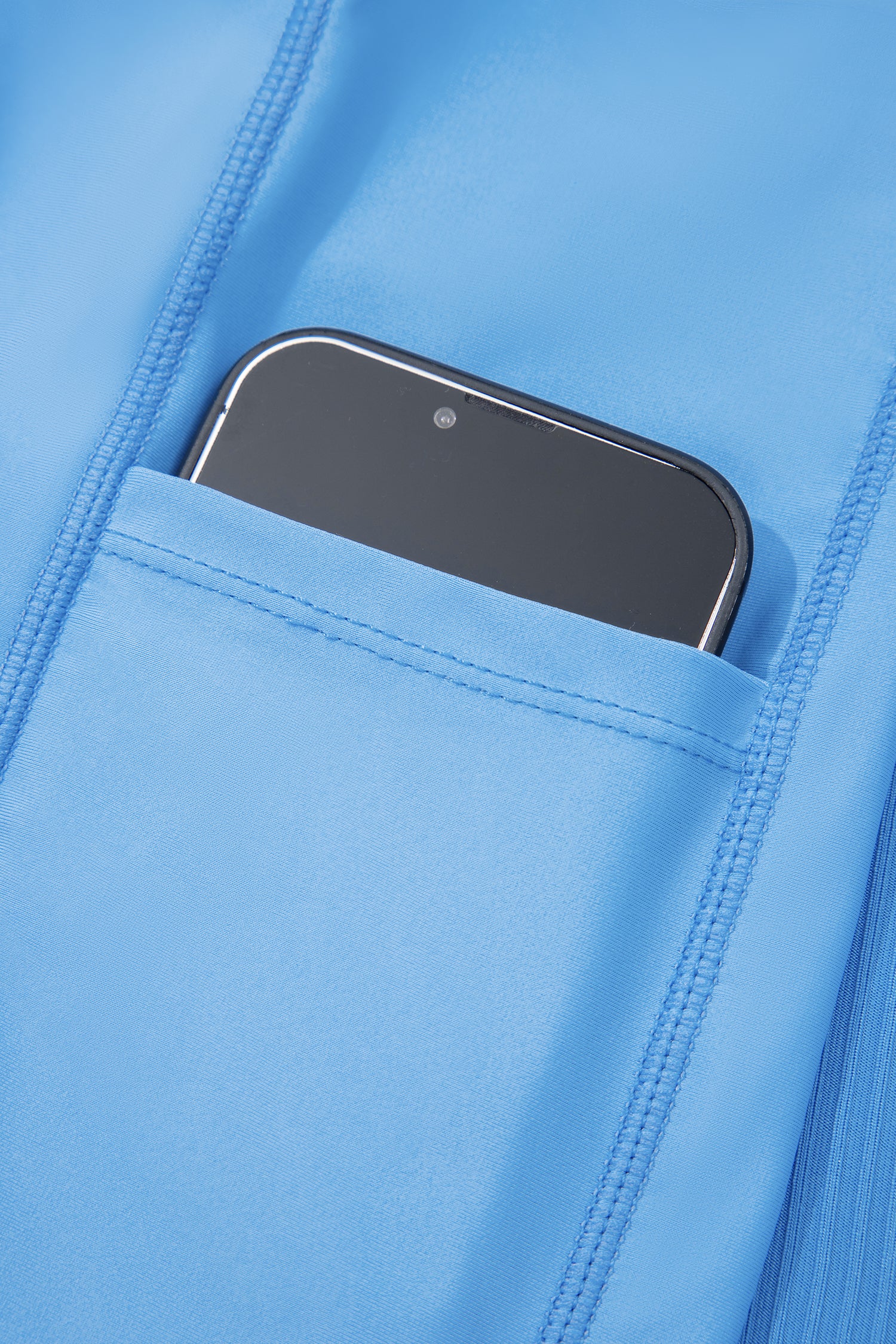 Dusk Blue Color Block Edge Ribbed Pocketed Lined Swim Dress-TOPS / DRESSES-[Adult]-[Female]-2022 Online Blue Zone Planet