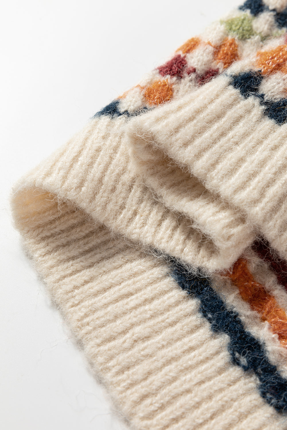 Multicolour Dotty Pattern Knit Button Front V Neck Sweater Cardigan-TOPS / DRESSES-[Adult]-[Female]-2022 Online Blue Zone Planet