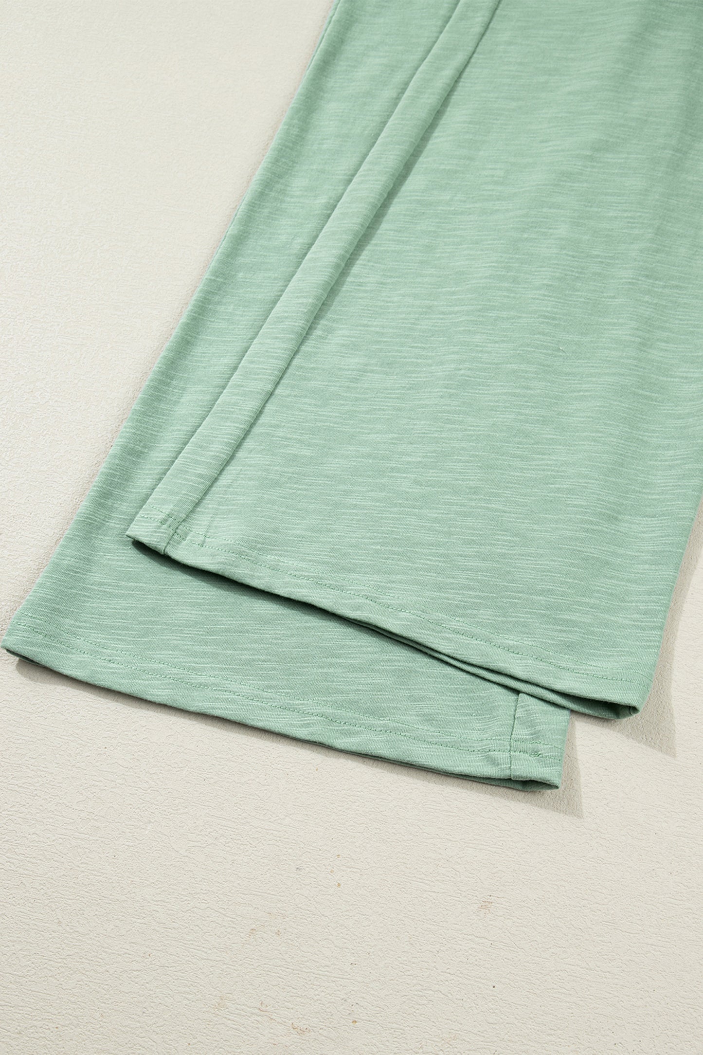 Canton Cuffed Short Sleeve Tee Raw Seam Patch Pocket Drawstring Pants Set-Two Piece Sets/Pant Sets-[Adult]-[Female]-2022 Online Blue Zone Planet