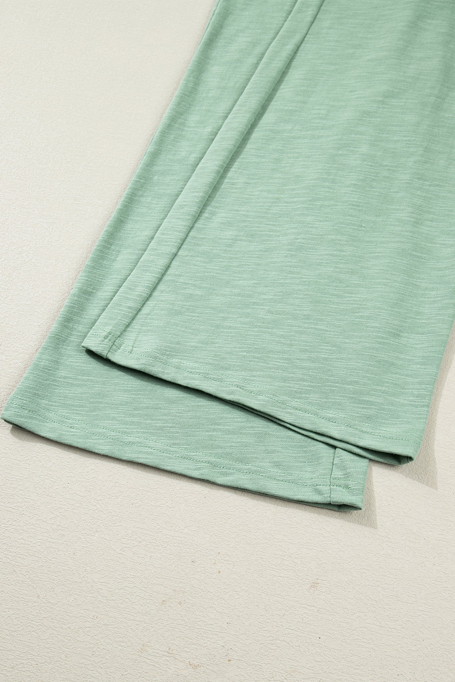 Canton Cuffed Short Sleeve Tee Raw Seam Patch Pocket Drawstring Pants Set-Two Piece Sets/Pant Sets-[Adult]-[Female]-2022 Online Blue Zone Planet