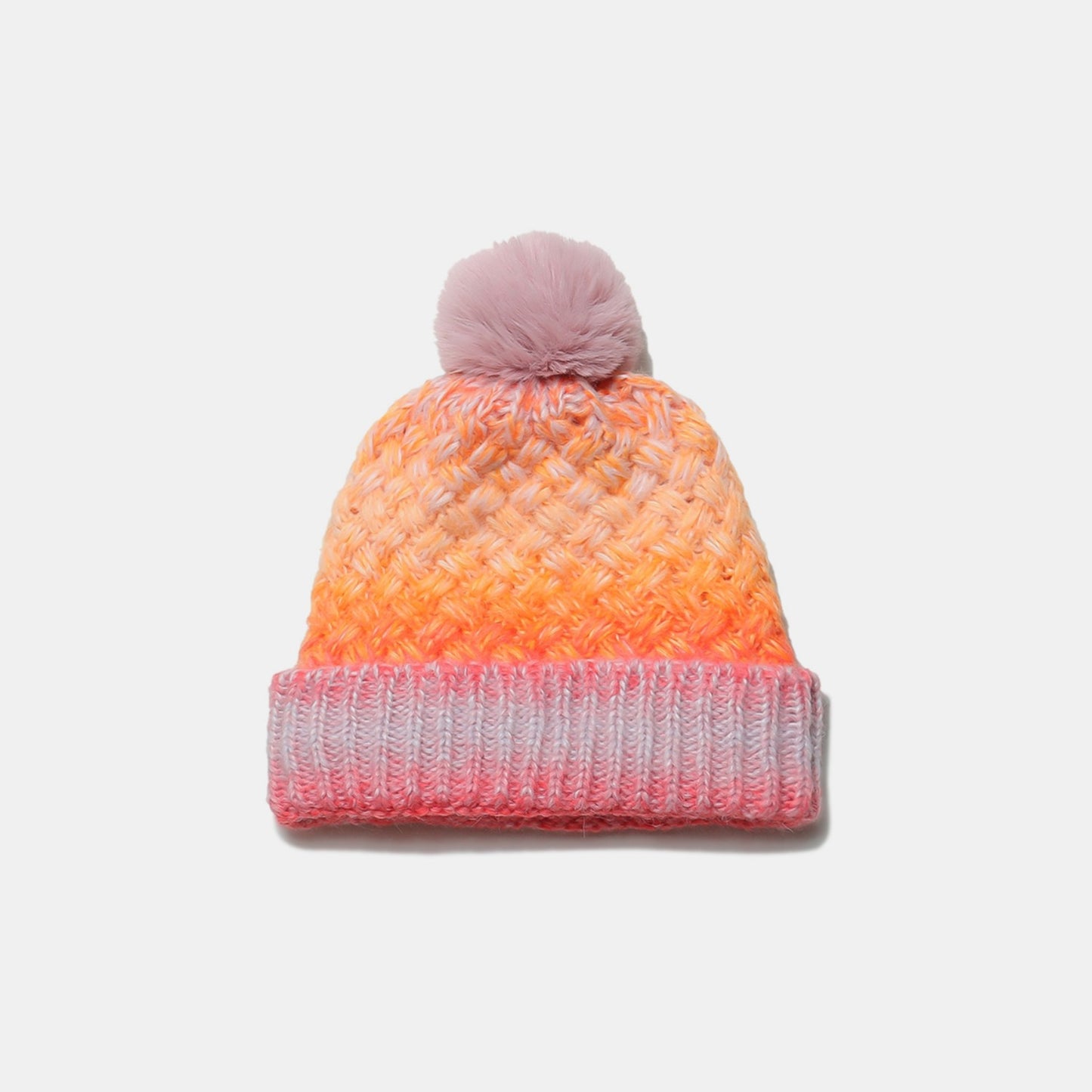 Gradient Knit Hat with Pompom-TOPS / DRESSES-[Adult]-[Female]-2022 Online Blue Zone Planet