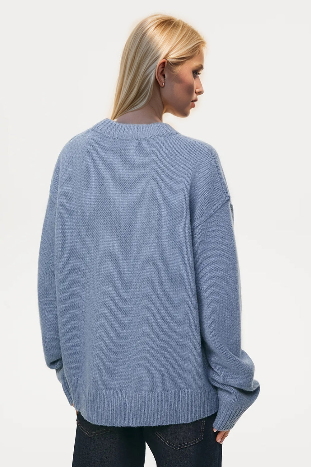 Basic Bae Round Neck Dropped Shoulder Sweater-TOPS / DRESSES-[Adult]-[Female]-2022 Online Blue Zone Planet