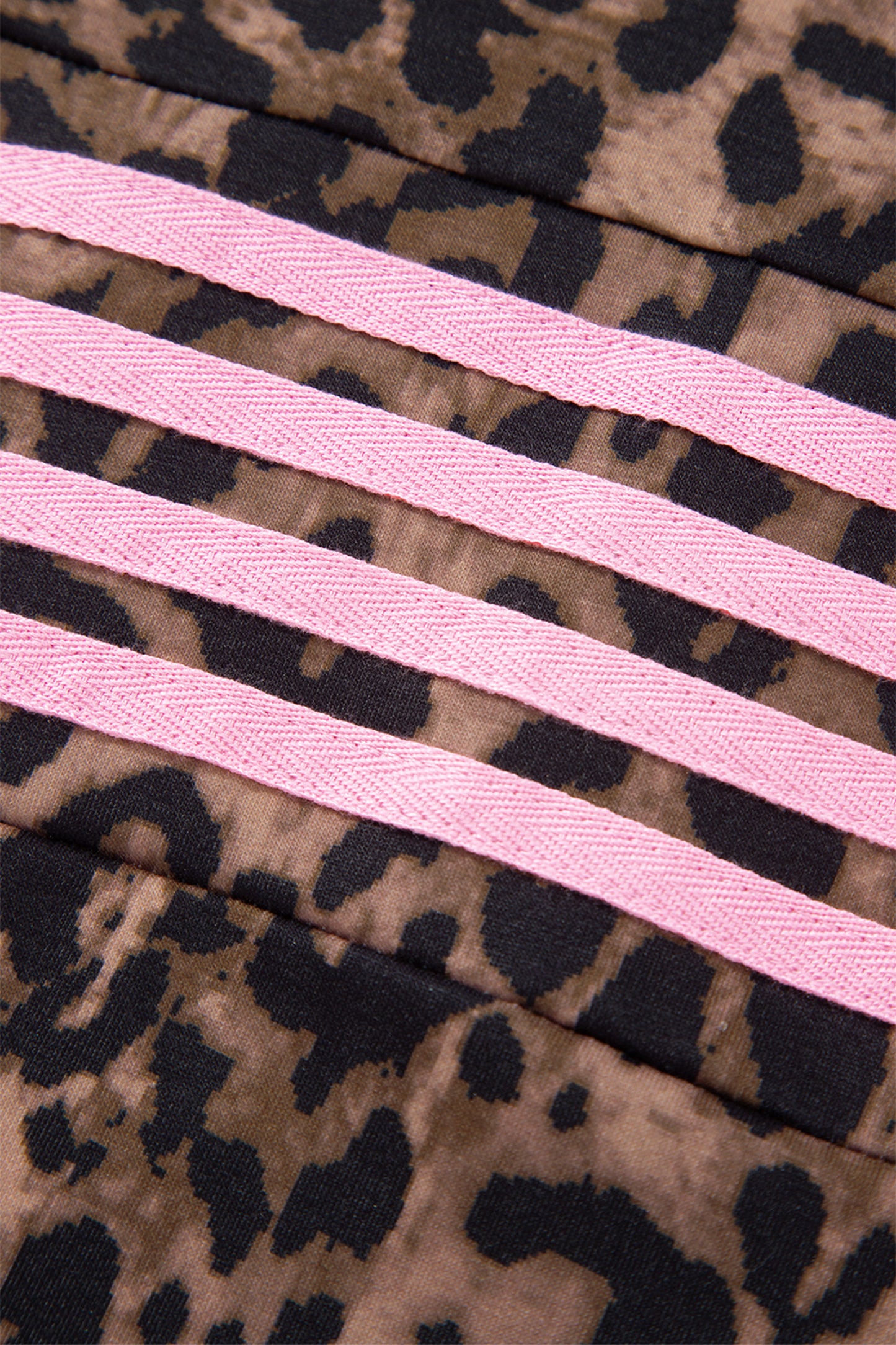 Brown Leopard Print Contrast Striped Detail Long Sleeve Top Pant Set-Two Piece Sets/Pant Sets-[Adult]-[Female]-2022 Online Blue Zone Planet
