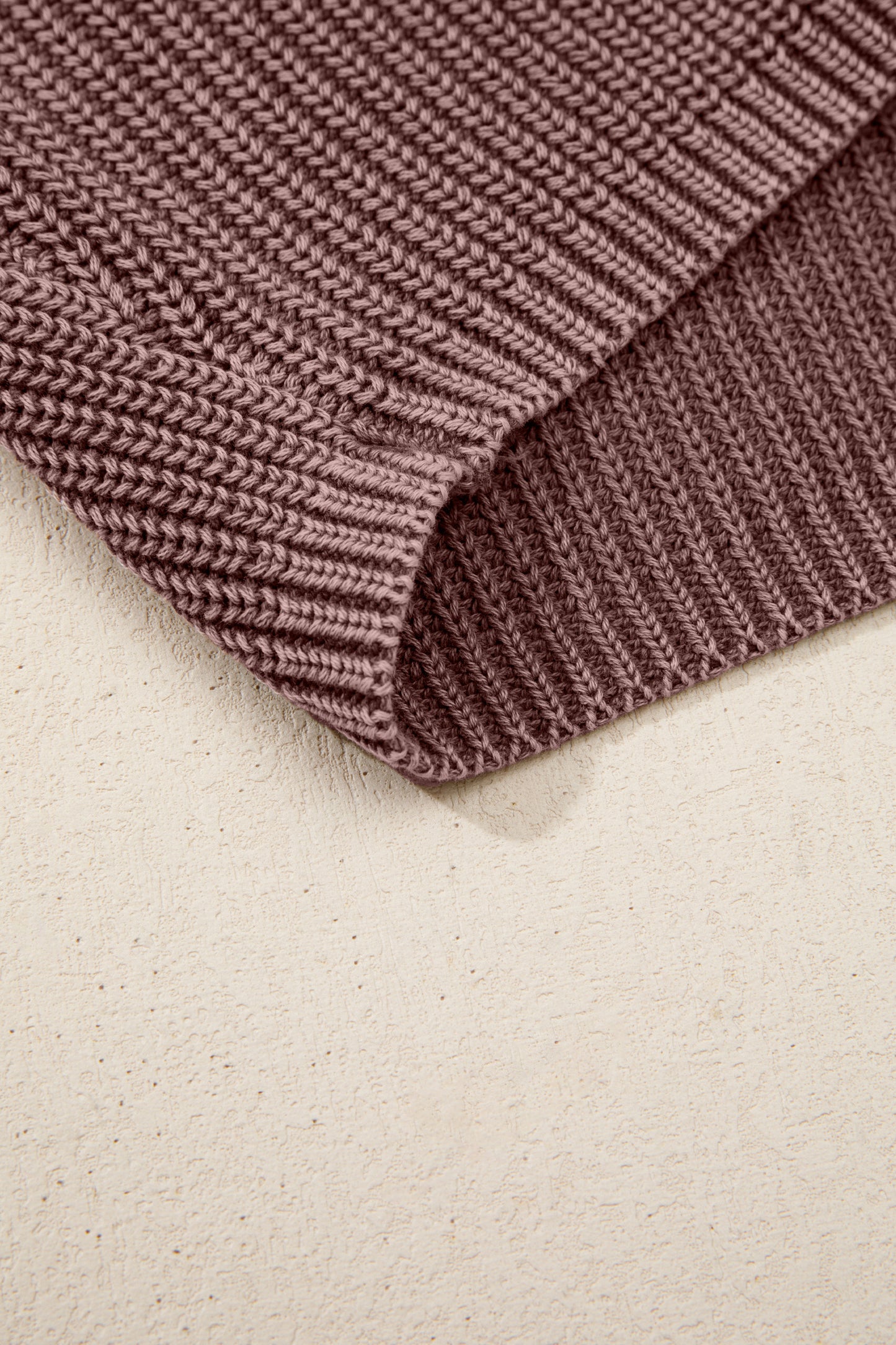 Dark Brown Mineral Washed Knit Button Polo Collar Loose Sweater-TOPS / DRESSES-[Adult]-[Female]-2022 Online Blue Zone Planet
