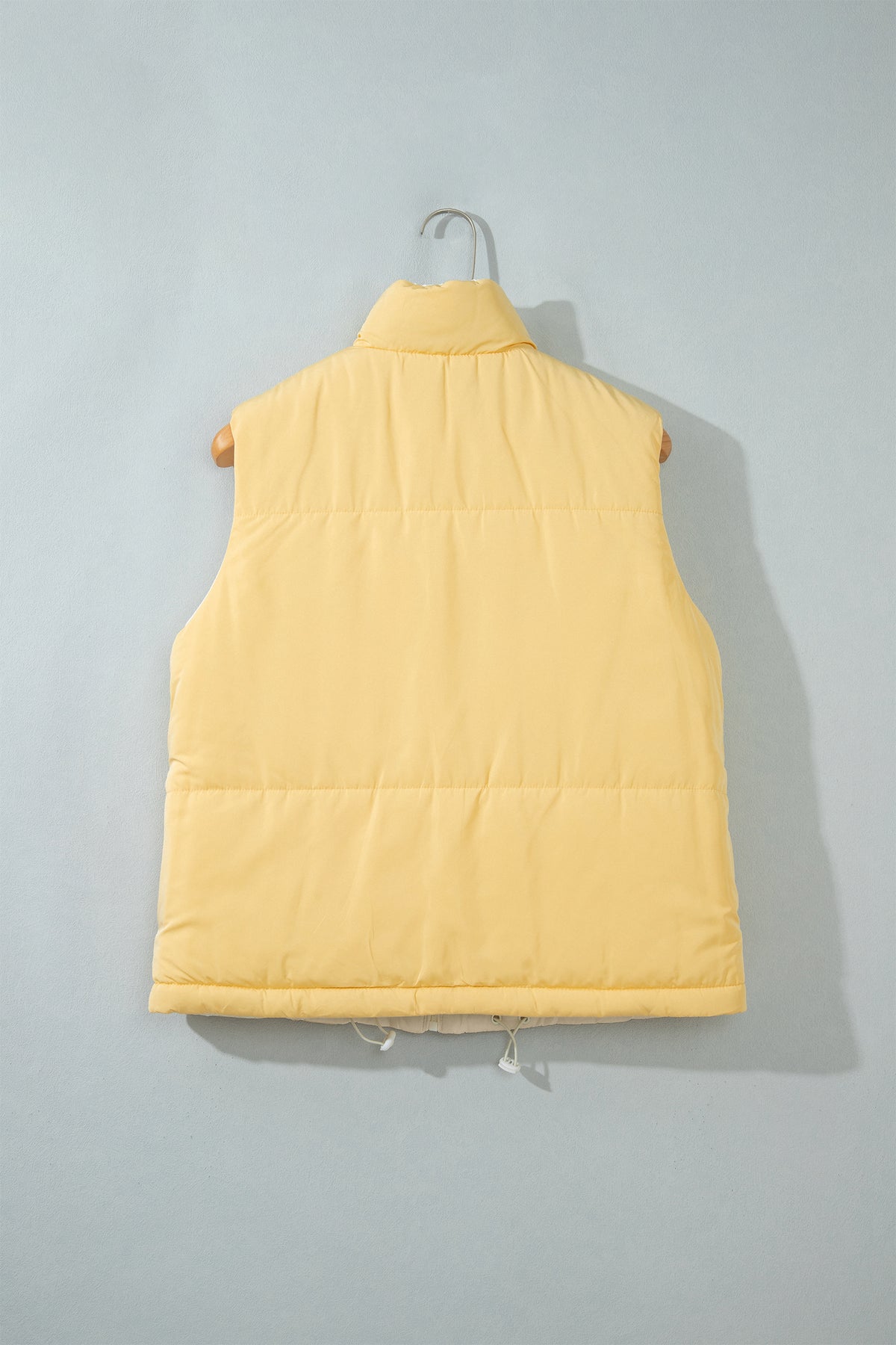 Parchment Reversible Double Wear Contrast Color Stand Neck Zip Pocket Quilted Vest-Outerwear/Vests-[Adult]-[Female]-2022 Online Blue Zone Planet