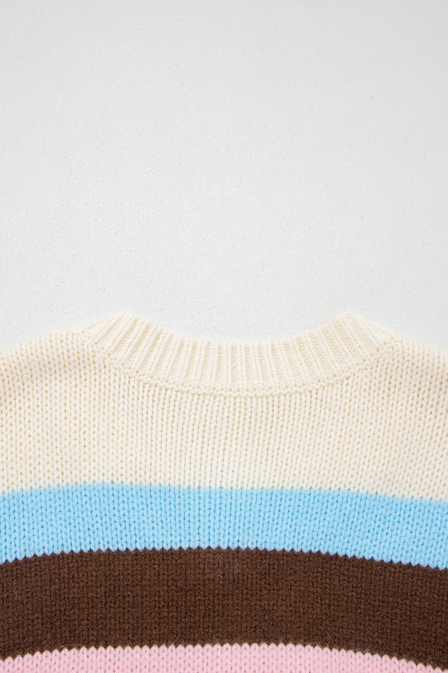 Pink Stripe Striped Colorblock Drop Shoulder Cardigan-Sweaters & Cardigans/Cardigans-[Adult]-[Female]-2022 Online Blue Zone Planet