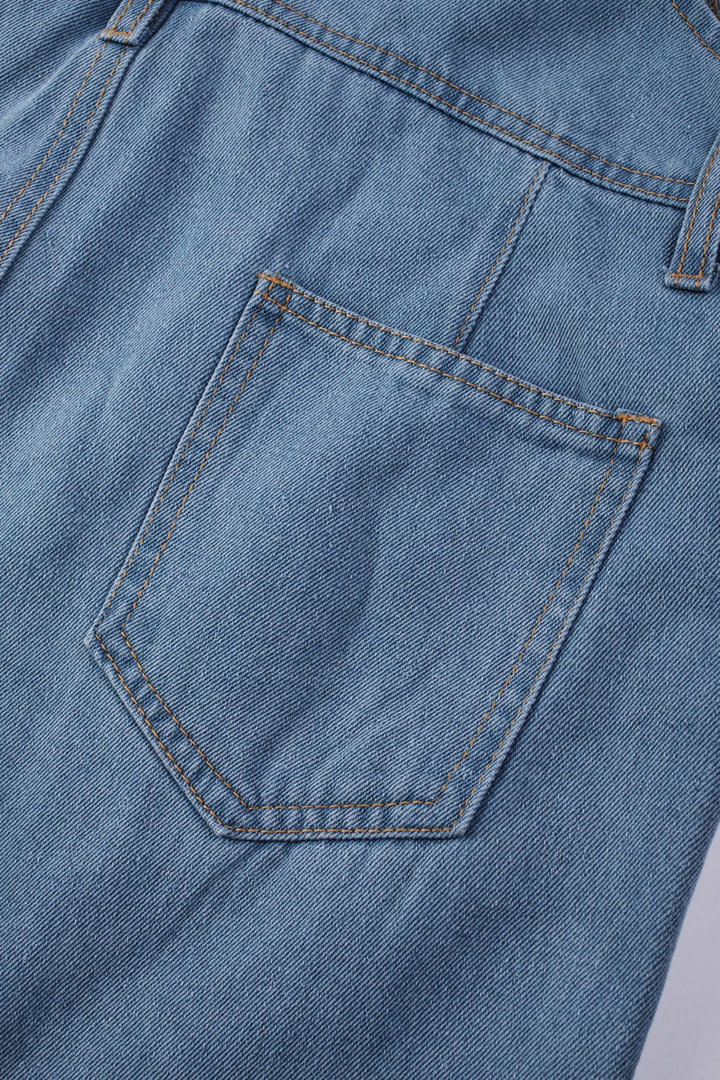 Dark Blue Retro Bib Pocket Buckle Straps Casual Denim Jumpsuit-Bottoms/Jumpsuits & Rompers-[Adult]-[Female]-2022 Online Blue Zone Planet