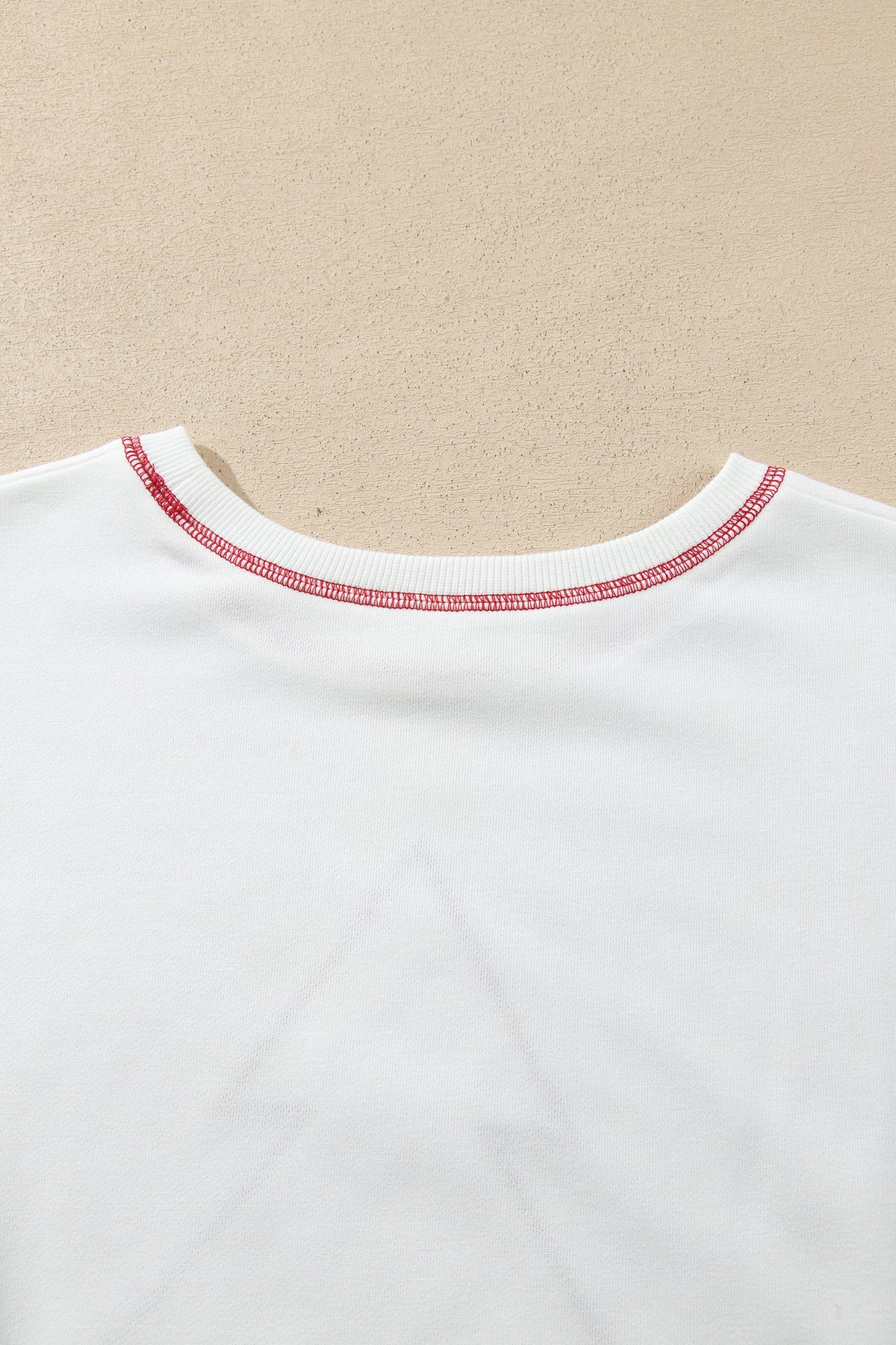 White Striped Contrast Christmas Tree Patchwork Puff Sleeve Top-Tops/Long Sleeve Tops-[Adult]-[Female]-2022 Online Blue Zone Planet