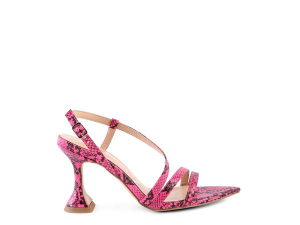 CHERRY TART Snake Print Spool Heel Sandals-TOPS / DRESSES-[Adult]-[Female]-2022 Online Blue Zone Planet