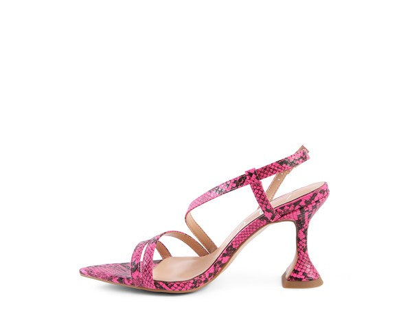 CHERRY TART Snake Print Spool Heel Sandals-TOPS / DRESSES-[Adult]-[Female]-2022 Online Blue Zone Planet