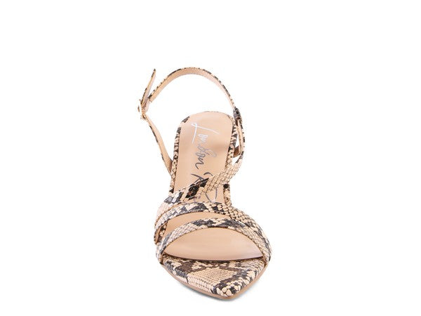 CHERRY TART Snake Print Spool Heel Sandals-TOPS / DRESSES-[Adult]-[Female]-2022 Online Blue Zone Planet