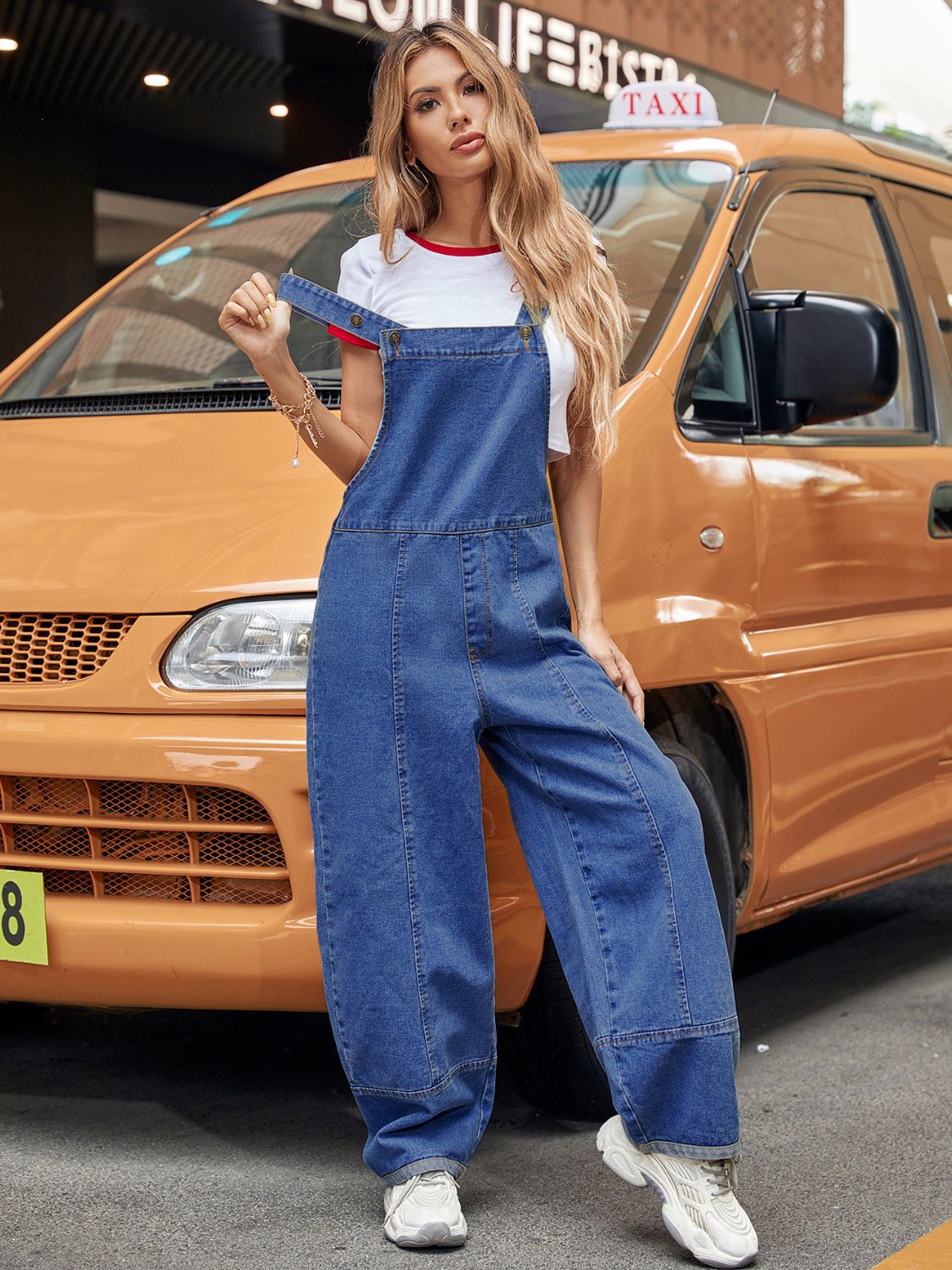 Wide Strap Wide Leg Denim Overalls-TOPS / DRESSES-[Adult]-[Female]-Medium-XS-2022 Online Blue Zone Planet