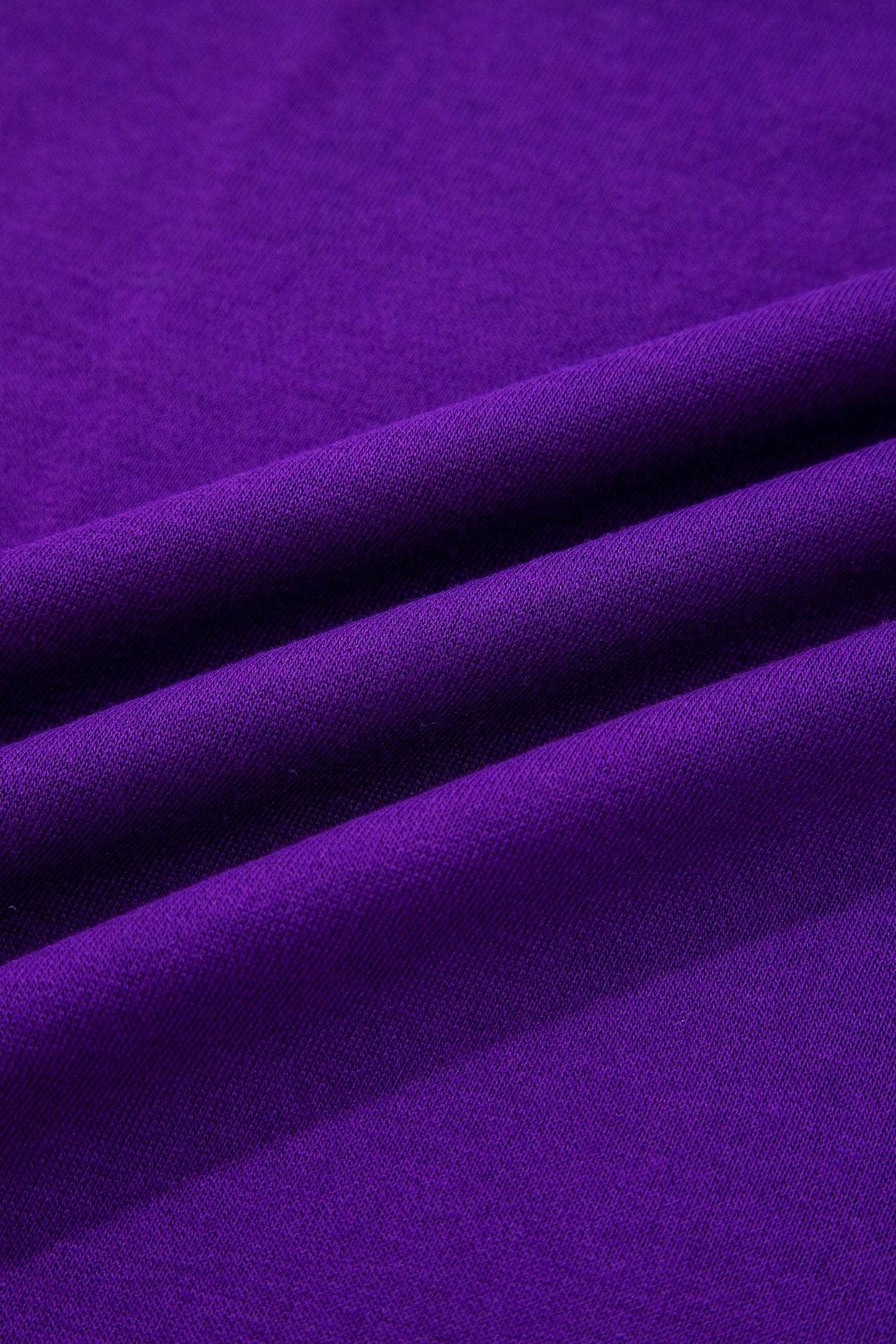 Tillandsia Purple Varsity Contrast Banded Sleeve Shift Sweatshirt Dress-TOPS / DRESSES-[Adult]-[Female]-2022 Online Blue Zone Planet