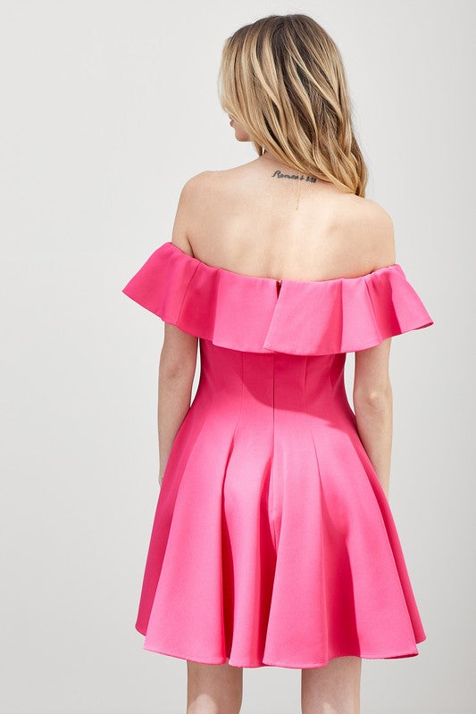 Lissa's A Line Ruffle Prom Mini Dress-TOPS / DRESSES-[Adult]-[Female]-2022 Online Blue Zone Planet