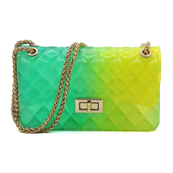 Quilt Embossed Multi Color Jelly Shoulder Bag-[Adult]-[Female]-MULTI 4-one-2022 Online Blue Zone Planet