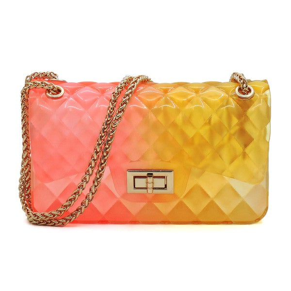 Quilt Embossed Multi Color Jelly Shoulder Bag-[Adult]-[Female]-MULTI 2-one-2022 Online Blue Zone Planet