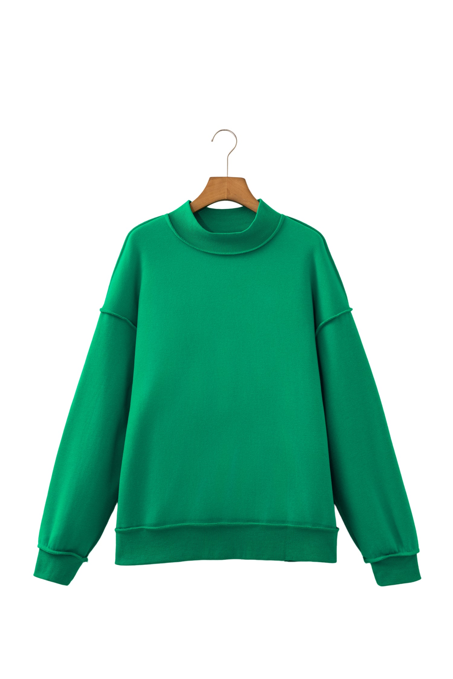 Red Dahlia Oversize Drop Shoulder Reversible Mock Neck Sweatshirt-Tops/Sweatshirts & Hoodies-[Adult]-[Female]-2022 Online Blue Zone Planet