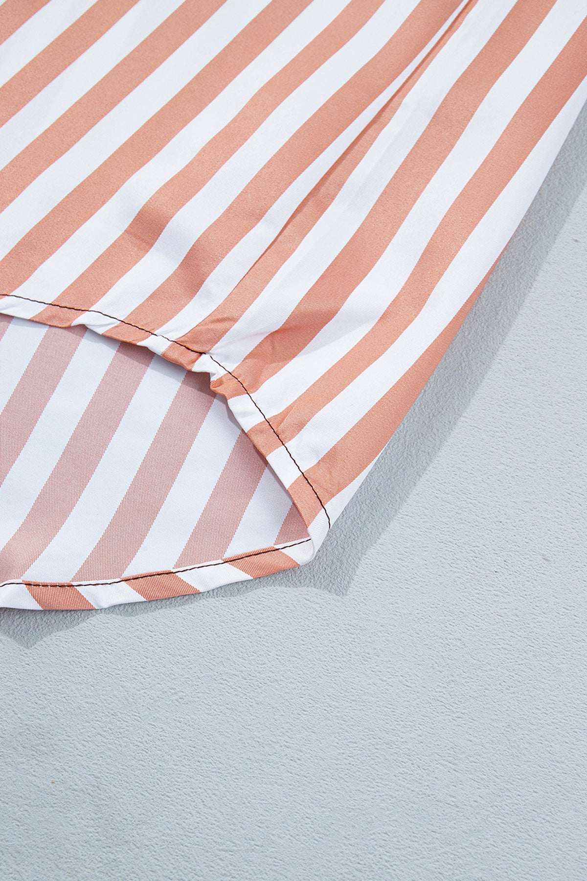 Brown Stripe Western Button Down Long Sleeve Casual Shirt-Tops/Blouses & Shirts-[Adult]-[Female]-2022 Online Blue Zone Planet