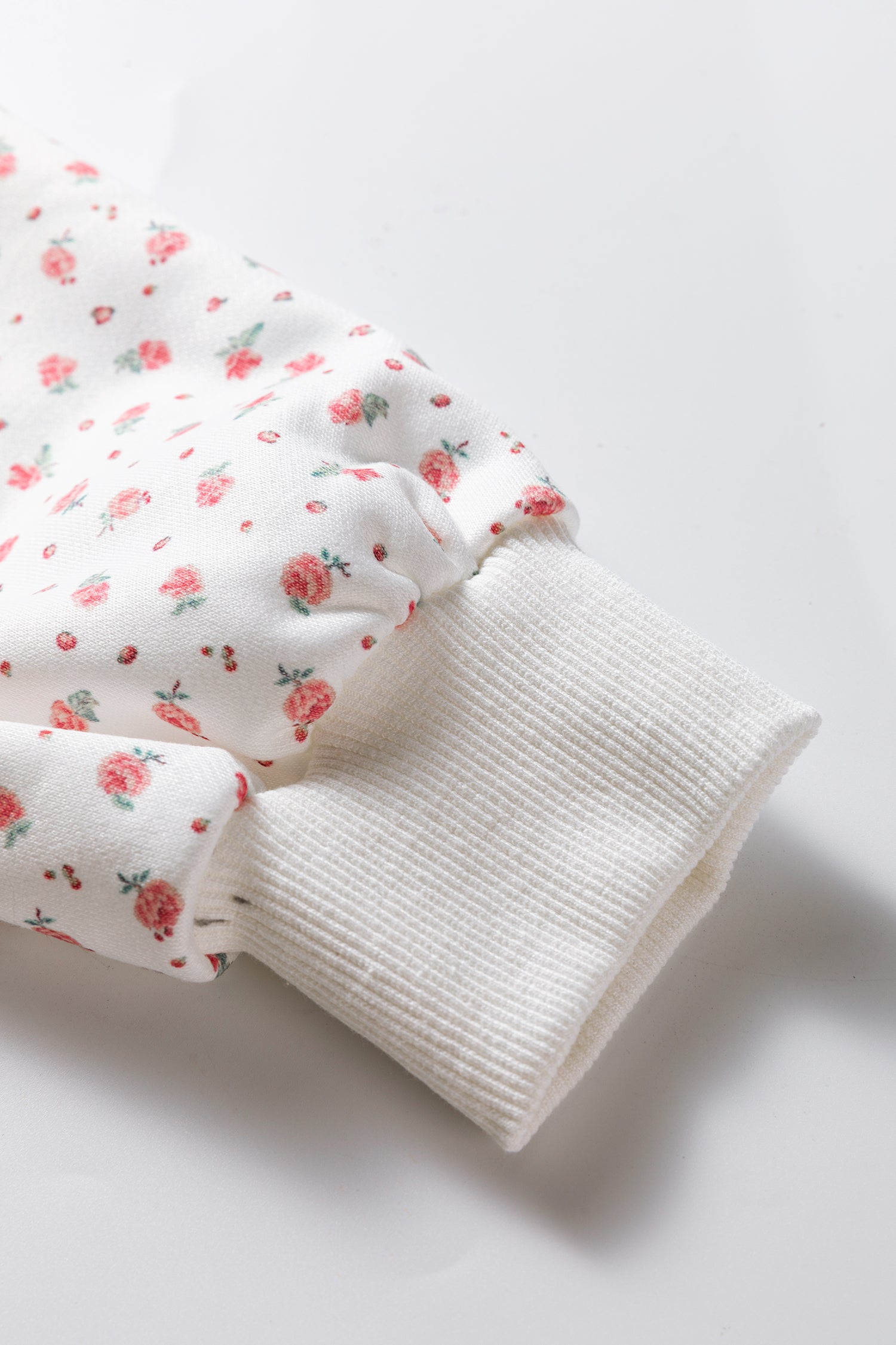 Pink Floral Print Kangaroo Pocket Hoodie Sheath Sweatpants Set-Tops / Dresses-[Adult]-[Female]-2022 Online Blue Zone Planet