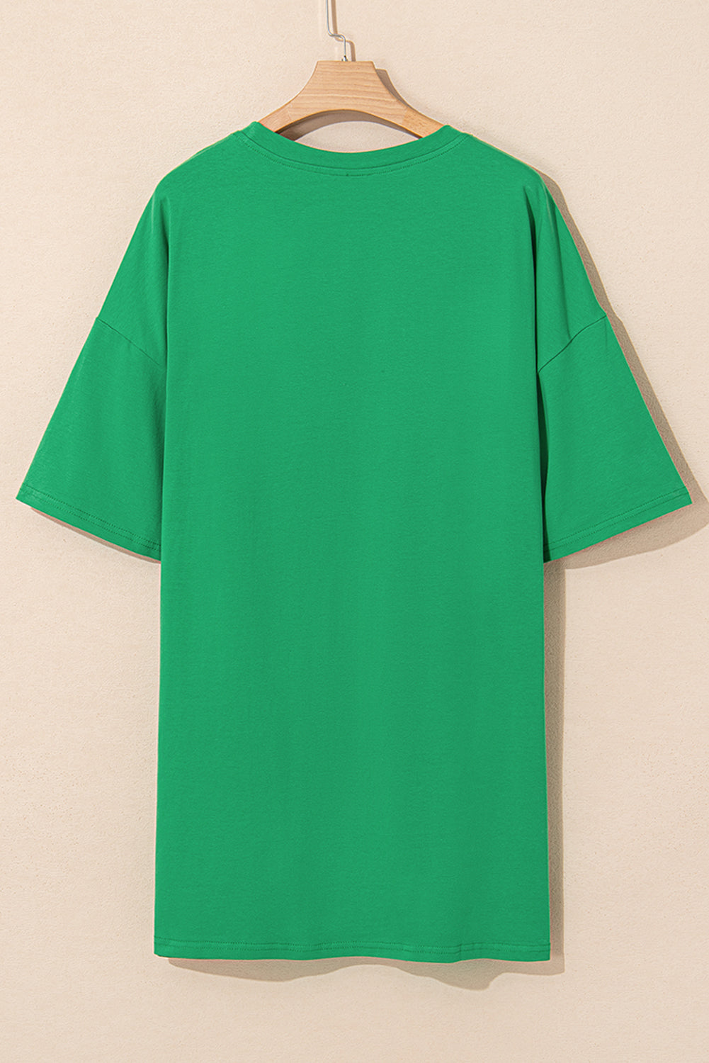 Bright Green Rhinestone Lucky Poker Cards Oversized T Shirt Mini Dress-TOPS / DRESSES-[Adult]-[Female]-2022 Online Blue Zone Planet