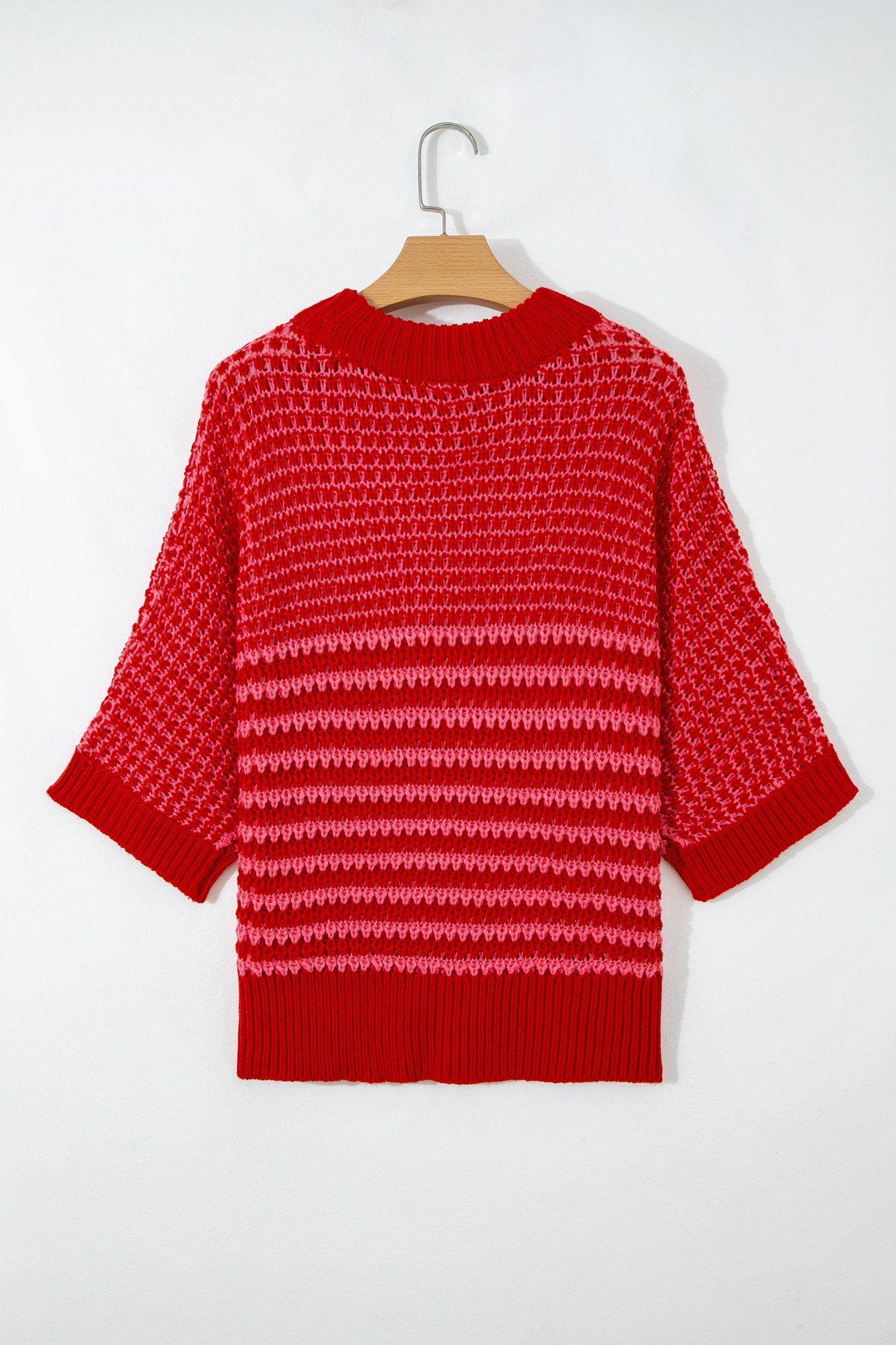 Black Stripe 3/4 Draped Sleeve Slouchy Sweater-TOPS / DRESSES-[Adult]-[Female]-2022 Online Blue Zone Planet