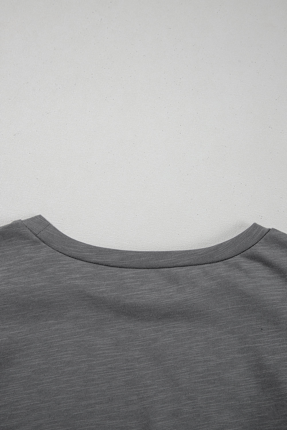 Dark Grey Layered Ruffle Short Sleeve Round Neck Top-Tops/Tops & Tees-[Adult]-[Female]-2022 Online Blue Zone Planet