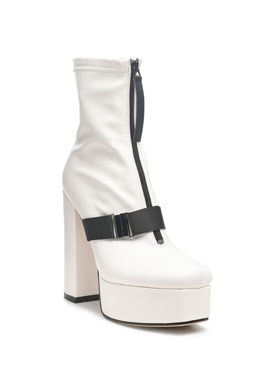 BOOMER CHUNKY HIGH BLOCK HEEL BOOTS-SHOES-[Adult]-[Female]-White pu-5-2022 Online Blue Zone Planet