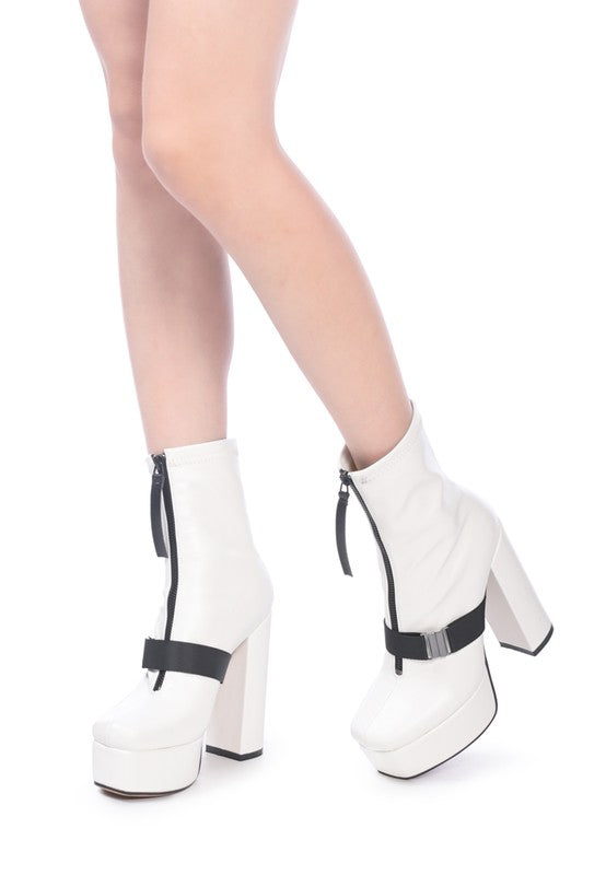 BOOMER CHUNKY HIGH BLOCK HEEL BOOTS-SHOES-[Adult]-[Female]-2022 Online Blue Zone Planet