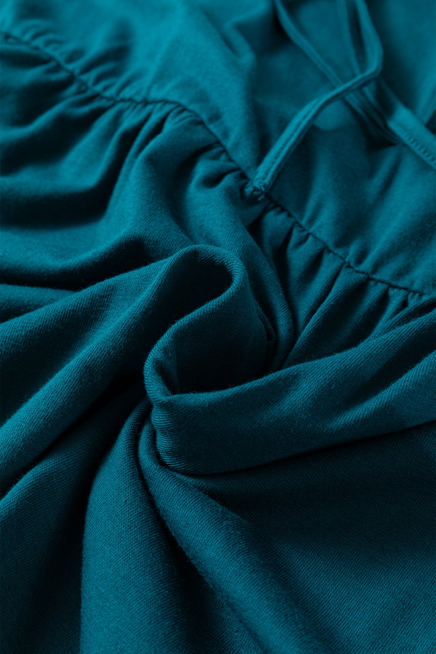 Blue Sapphire Plus Size Solid Color Bow Tie Peplum Tank Top-Plus Size/Plus Size Tops/Plus Size Tank Tops-[Adult]-[Female]-2022 Online Blue Zone Planet