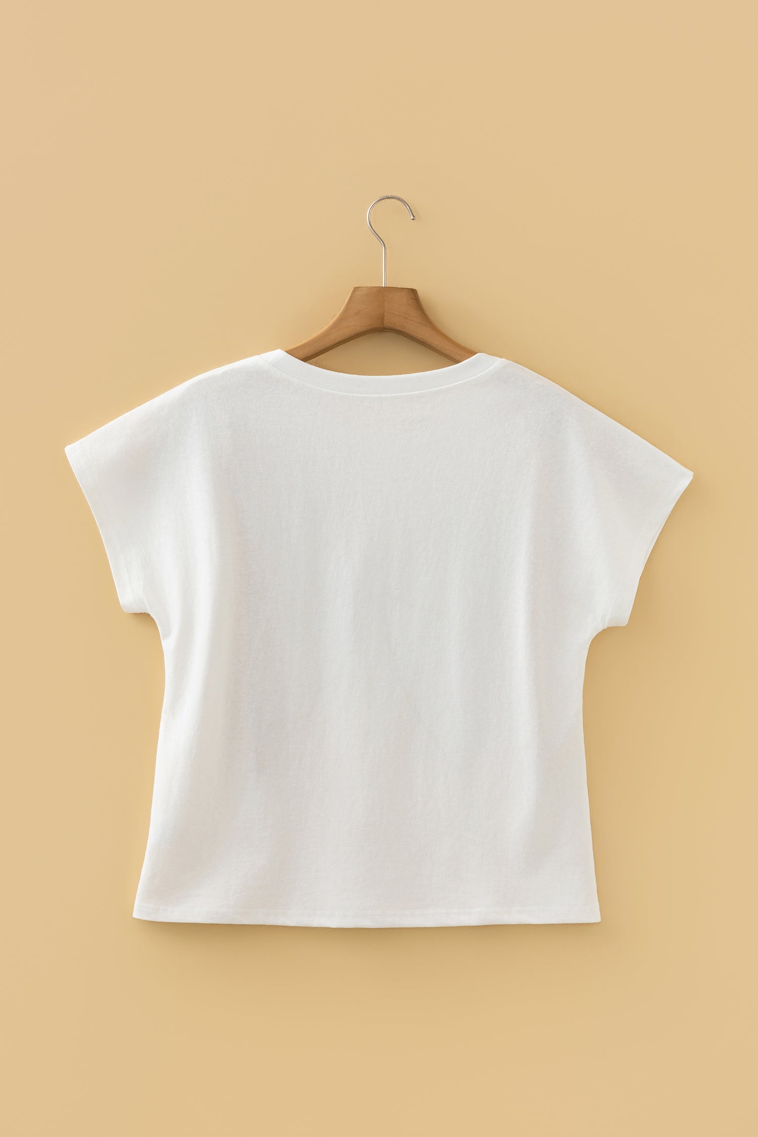 White Leopard Bow Embroidered Cotton Round Neck T Shirt-Tops/Tops & Tees-[Adult]-[Female]-2022 Online Blue Zone Planet