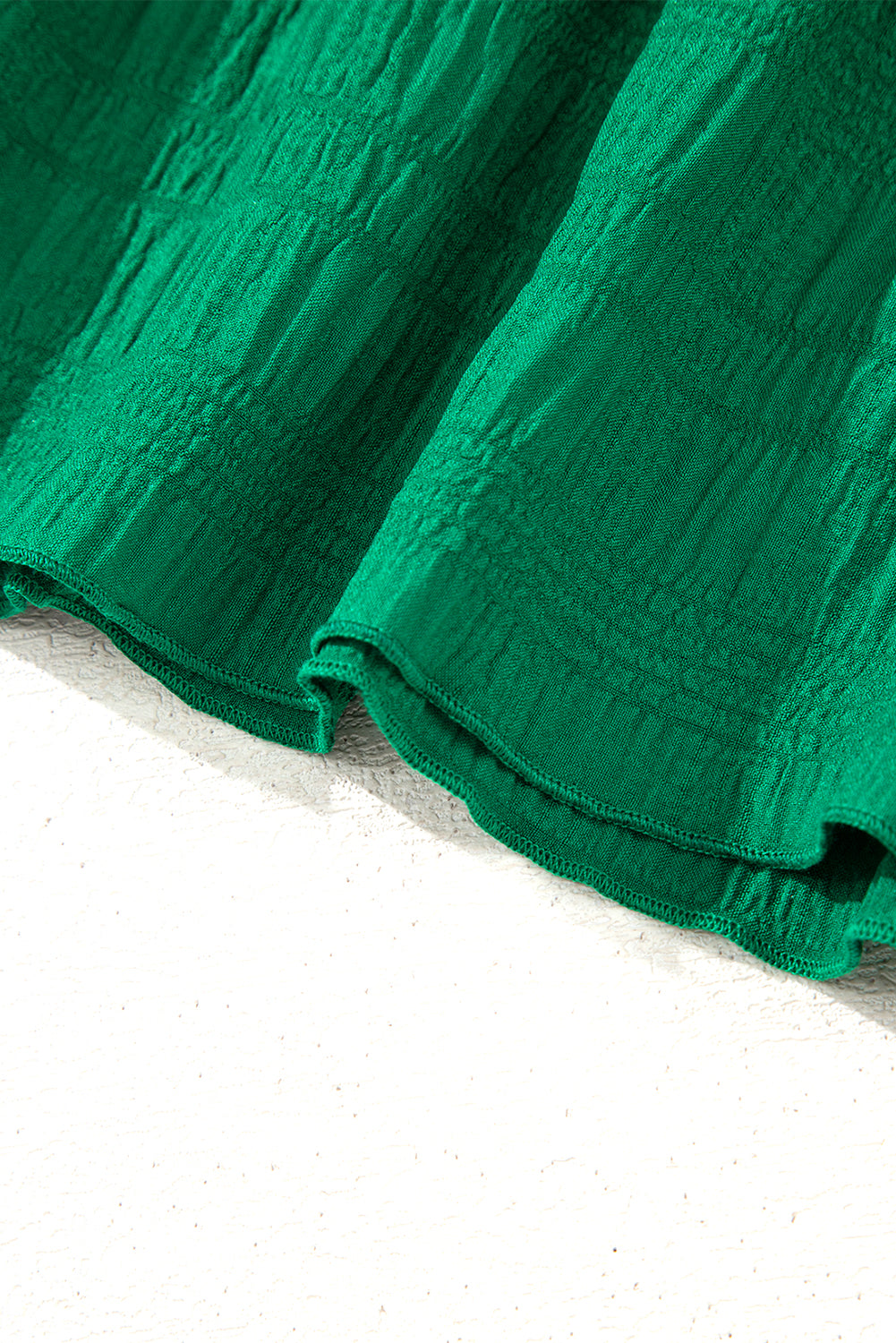 Dark Green Textured Flutter Sleeve Ruffled Mini Dress-TOPS / DRESSES-[Adult]-[Female]-2022 Online Blue Zone Planet