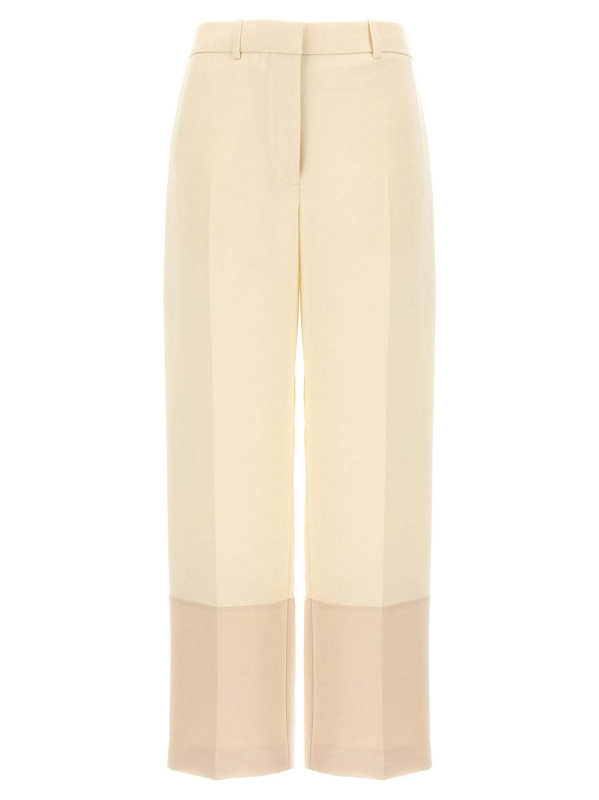 Tory Burch Cropped Pants-Trousers-[Adult]-[Female]-2-White-2022 Online Blue Zone Planet