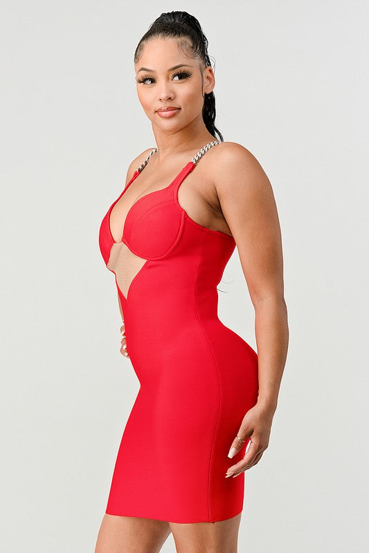 plus size bodycon bandage dress Plus Bandage Hook & Eye Split Midi Dress