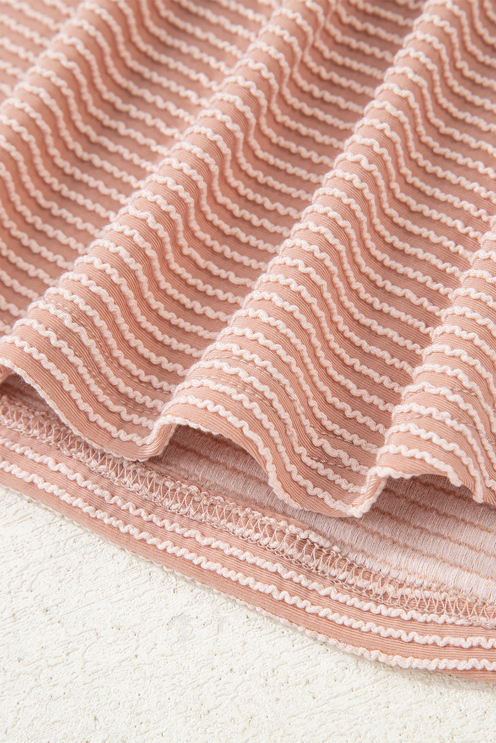 Pale Chestnut Horizontal Twist Ribbed Drawstring Cowl Neck Knit Top-Tops/Long Sleeve Tops-[Adult]-[Female]-2022 Online Blue Zone Planet