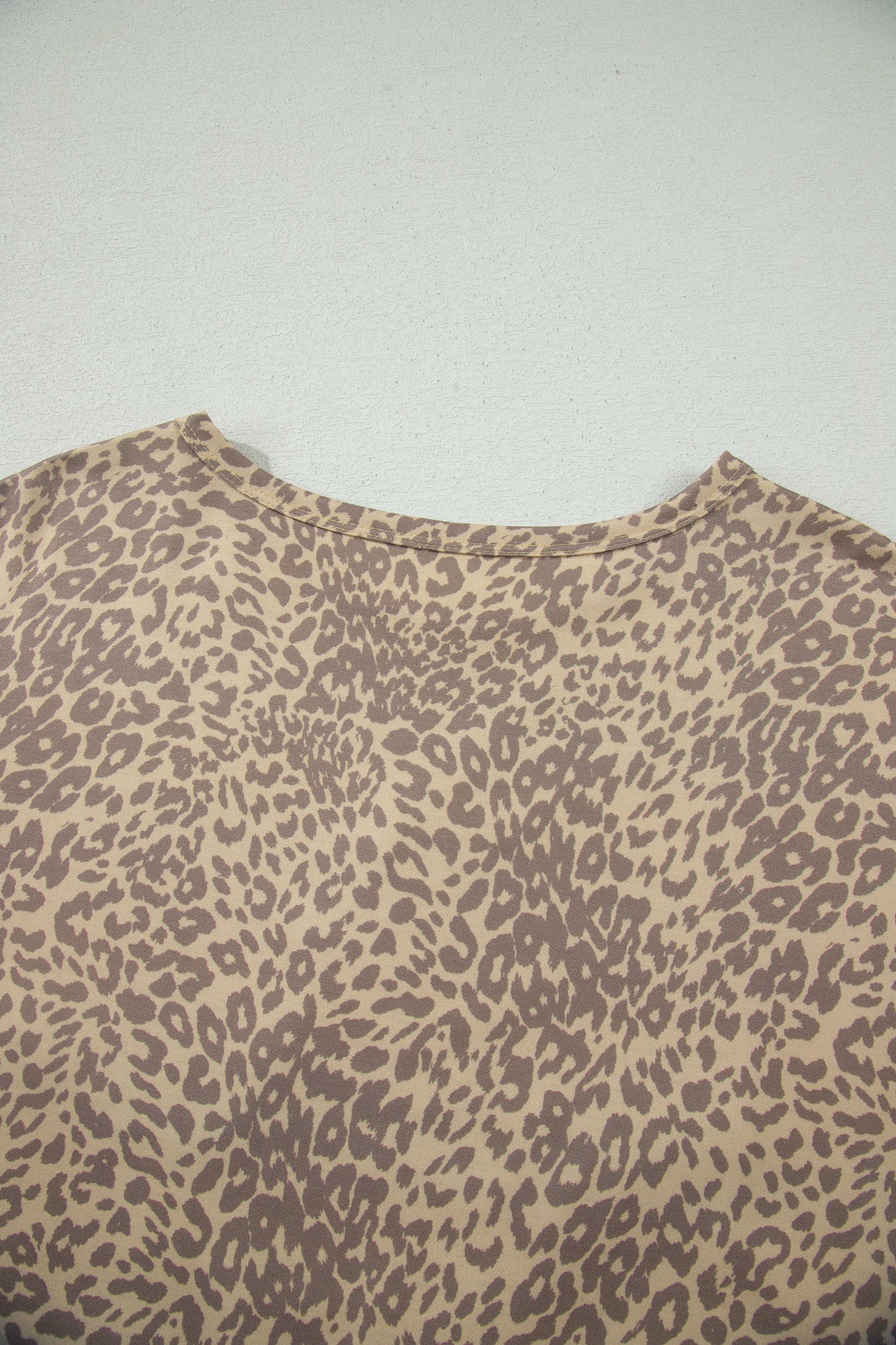 Khaki Leopard Retro Studded Star Patch Loose Tee-Tops/Tops & Tees-[Adult]-[Female]-2022 Online Blue Zone Planet