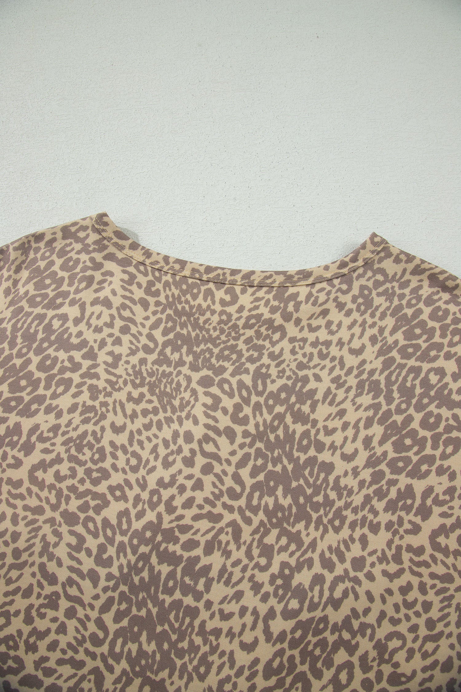 Khaki Leopard Retro Studded Star Patch Loose Tee-Tops/Tops & Tees-[Adult]-[Female]-2022 Online Blue Zone Planet