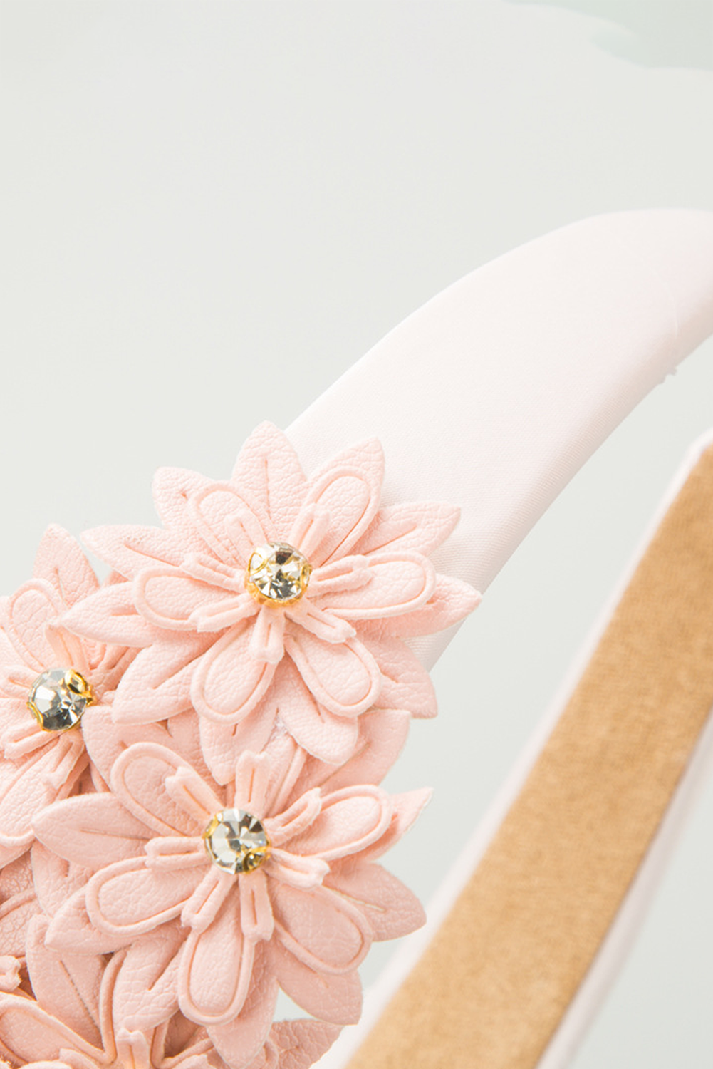 Pale Chestnut Rhinestone Flower Headband-Hairband-[Adult]-[Female]-Pale Chestnut-ONE SIZE-2022 Online Blue Zone Planet